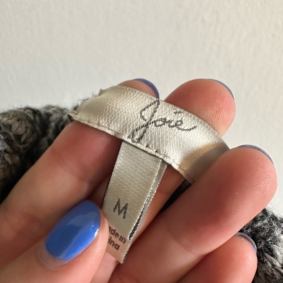 Joie Oversized Grey Cowl Neck Wool Blend Designer Sweater Size Medium EUC - Picture 6 of 7